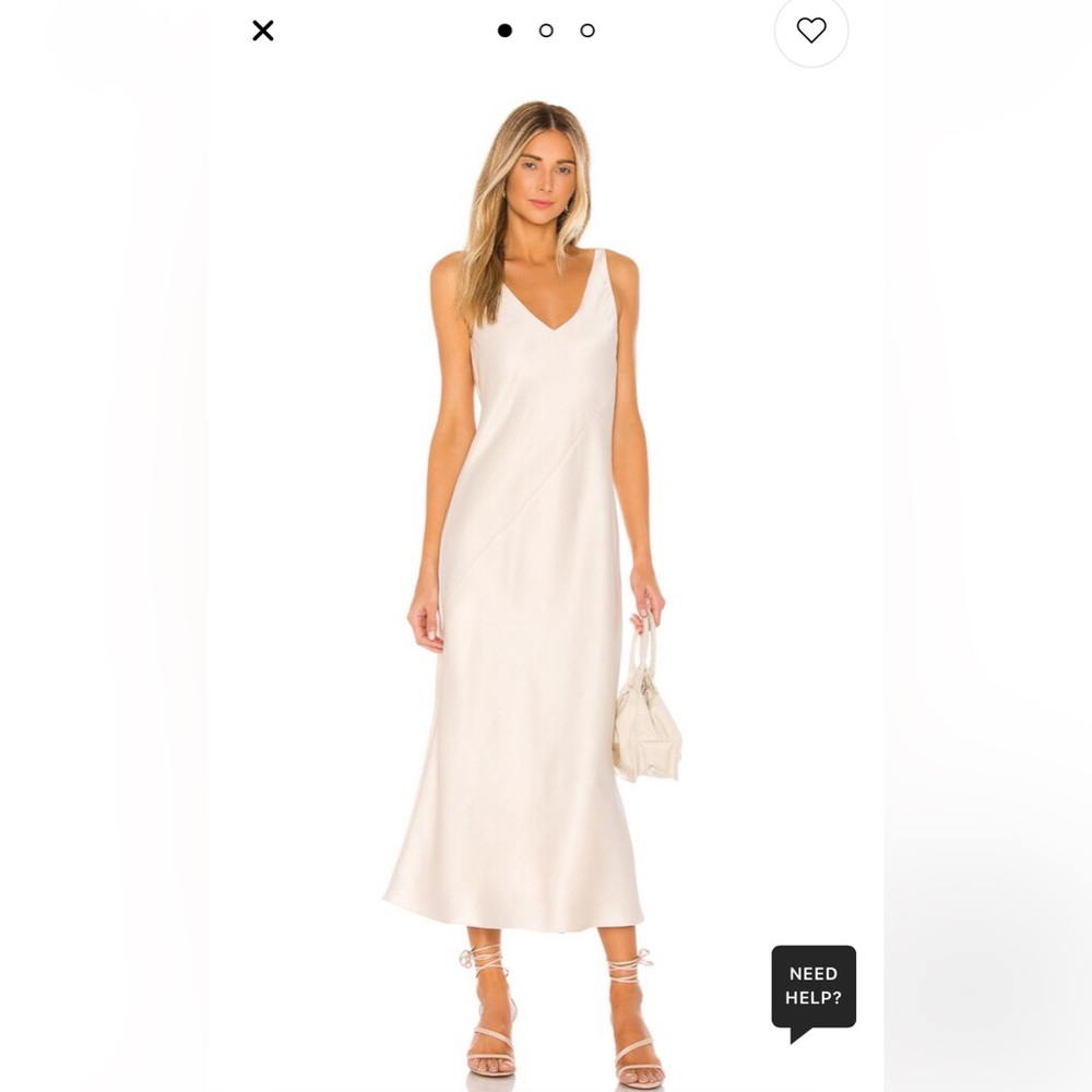 Revolve Line & Dot Cream Midi Dress